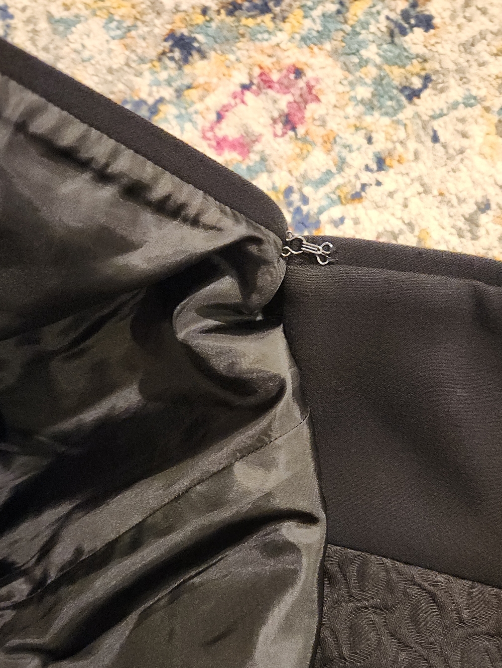 CAbi Black Panel Mini Skirt with Snap Detail - Picture 4 of 7